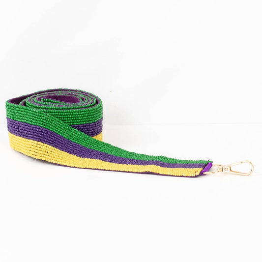 Mardi Gras Beaded Purse Strap