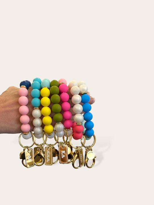 Hands-Free Beaded Sorority Keychain Wristlet