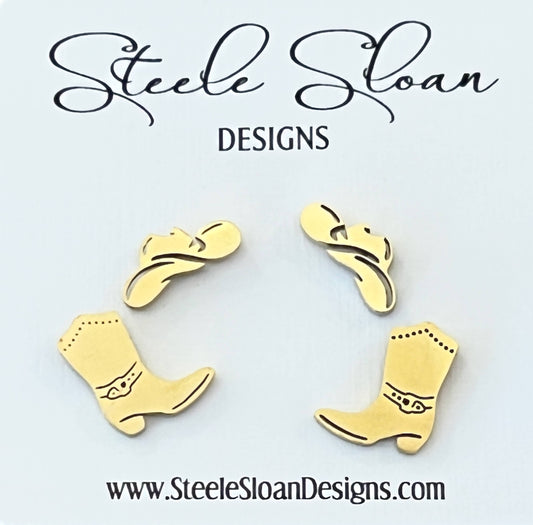 Cowboy Hat & Boots Earrings