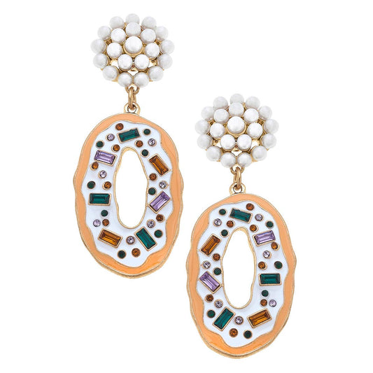 Pearl Cluster King Cake Earrings