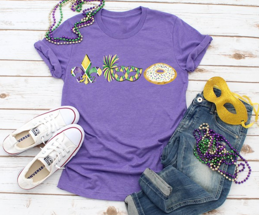 Mardi Gras Trio Graphic Tee