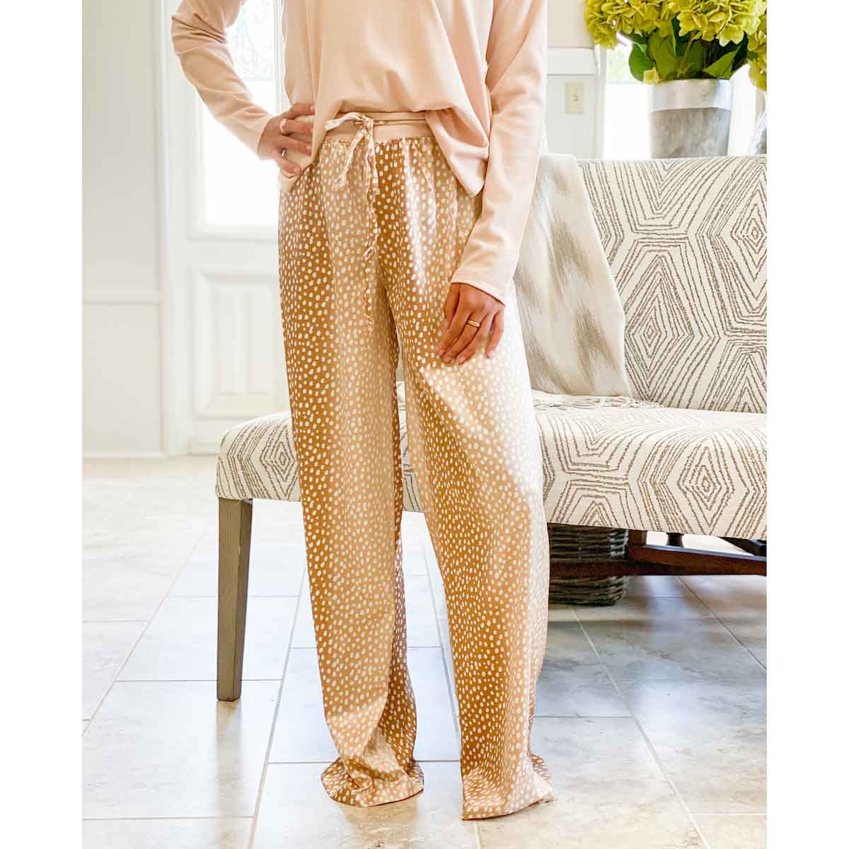 Fawn Slumber Pants   Camel/White   -Asst.