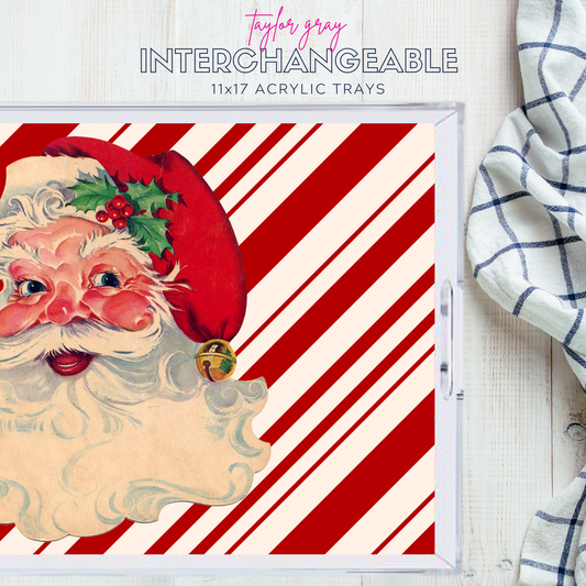 11x17 Acrylic Tray with CHRISTMAS insert set of 10